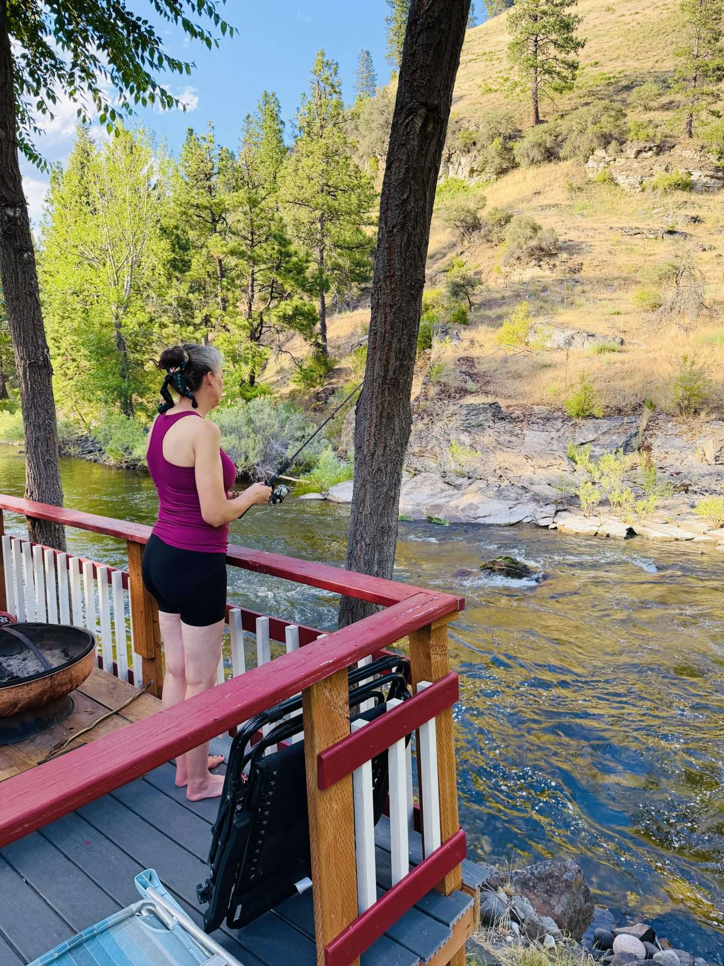 Fishing in the Little Salmon River Fishing in the Little Salmon River